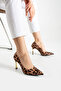 Kadın Leopar Desenli 9 cm Altın Kaplama Topuklu Stiletto – Vegan Deri, Hafızalı Ped, Şık ve Rahat - 5