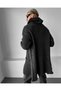 Natural Cotton Laser Cut Ripped Detailed Hooded Knitted Poncho Cardigan Loose Knitwear Cardigan Model - 2