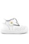 Shaun Genuine Leather White Daisy Detailed Velcro Anatomical Baby Sandals - 3