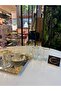 Lav Odin Gilded Coffee Side Water Glass, Soft Drink Soda Glass for 6 People, Presentation, Modern - 6