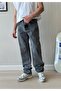 Copy - Copy - Men's Baggy Fly Loose Fit Jeans with Belt Elastic Back