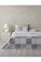 Gray Tetragon 160X220 cm Single Bedspread Set
