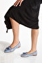 Women's Genuine Leather Multi Color Ballerinas 1037 Blue Color