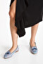 Women's Genuine Leather Multi Color Ballerinas 1037 Blue Color - 3