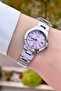 Pink Dial Women's Wristwatch with Silver Color - 4