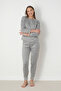 Dofi Women's Gray Flannel Fleece Pajamas Set – Warm and Comfortable - 4