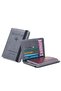 Unisex Stylish and Useful Passport Bank Card Travel Leather Case Wallet Gray