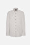Men's Beige Slim Fit Slim Fit Buttoned Collar Linen Look 100% Cotton Flame Summer Shirt - 6
