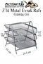 Metal Document Rack 3 in 1 Pack Desk Top A4 File Organizer Paper Tray with Metal Net Three Layers Har - 2