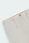 Men's Beige Oversize Loose Cut Waist Tied Cotton Stretchy Dobby Side Pocket Trousers - 8