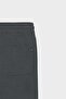 Men's Anthracite-melange Standard Fit Regular Cut Cotton Comfortable Knitted Shorts - 8