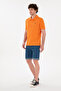 Men's Regular Fit Polo Collar Orange Basic T-Shirt 50284641-VR051 - 4