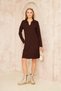 Women's Polo Neck Midi Long Sleeve Glittery Corded Fabric Sports Knit Dress Yb2988210 2988176 - 7