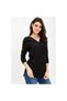 Women's Pompon Textured Quality Oval Cut Long Sleeve Tunic Aerobin Shirt Blouse 2841143 - 4