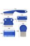 WHITE 6 Pcs/set Pet Flea Comb Stainless Steel Head Lice Comb Fine Tooth Dogs Cats Grooming Combs Dem - 6