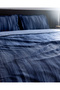 Raphael Double 100% Cotton Printed Satin Duvet Cover Set - Navy - 4