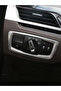 غطاء إطار زر مفتاح مصباح السيارة الأمامي باللون الفضي المقاوم للصدأ لسيارة BMW X1 F48 موديل 2016 2017 2018 2019 202 - 8