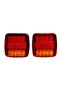 1pc 12V Trailer Truck 20 LED Taillight Brake Stop Turn Signal Indicator Light Lamp 107x102x30mm - 3