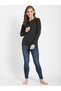 USA Original Womens Loung Wr Sweat Shirt UL11-01 Black - 4