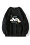 Crew Neck Unisex Printed Oversize Sweatshirt