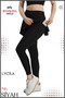 Women's Yoga Leggings Slit Flounce Skirt Look Shorts Fitness Running Sports Sea Pool Beach 1104 - 3