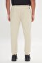 Men's Beige Standard Fit Regular Cut Comfortable Sports Sweatpants with Elastic Waist and Legs - 5
