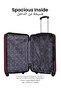 Neutro 3 Pieces ABS Luggage Trolley Set -Burgundy - 3