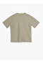 Cotton Embroidery Detail Crew Neck T-Shirt - 2