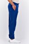 Men Regular Fit Drawstring Brand Logo Sweatpants, Blue - 3