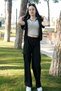 2-Piece Set: Hooded Sleeveless Zip-Up Jacket + Strap Crop Top + Double Cargo Pocket Ribbed Leg Bottom - 5