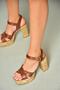 U 996251509   Tan Platform Thick Heeled Women's Shoes - 4