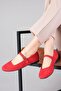 Inna Red Color Banded Women's Ballerinas - 5