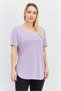 Women Sportswear Fit Short Sleeve Outdoor Top, Lavender