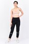 Women Brand Logo Jogger Pants, Black - 4