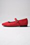 Inna Red Color Banded Women's Ballerinas - 8