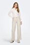 Women's High Waist Wide Leg Cropped Jean Pants - Madison Blush
