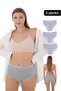 3 Pack Rib High Waist Women's Bato Panties