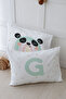2-Piece Pillow Case (35X45) Mint Blue Panda - Letter Series - Letter G - 2