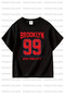 New York Brooklyn Printed 3 Pack Unisex Black-White-Red Kids T-Shirt - 3