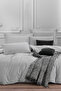 Double Fresh Color Irene Gray Duvet Cover Set - 100% Natural Cotton - 2