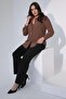 قميص بني أساسي مقاس كبير من Trend42plus - 2