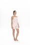 Women's Pink Melange Shorts Set - 20076 - 3