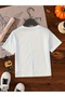 Colorful Heart Printed Tshirt for Girls with Crew Neck - 2