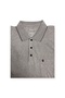 Ercan Men's Large Size Combed Cotton Fabric Polo Neck Pocket Short Sleeve Light Brown T-Shirt V-3 0157