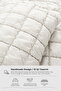 Puff Bedspread Set Double Handmade Daily Cotton Quilt Sleeping Set 3 Pieces Cream Off-White - 2