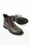 Genuine Leather Zippered Brown Boots - 3