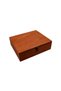 30X30Cm Gen. 7cm Height Burma Colored Wooden Square Box - with Clip