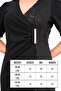 Women's Black Plus Size Double Breasted Neckline Sequin Sequin Detailed Evening Dress - 6