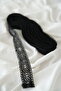 1 Meter Black Knitted Ribbon Lace, Luxury Lace, Guipure (4 cm) - 4