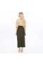 Apsen Women's Khaki Pocket Detailed Polyviscose Pencil Skirt 2107-95 - 8